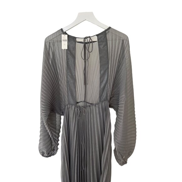 Anthropologie Sheer Pleated Kaftan Dress - Picture 7 of 7